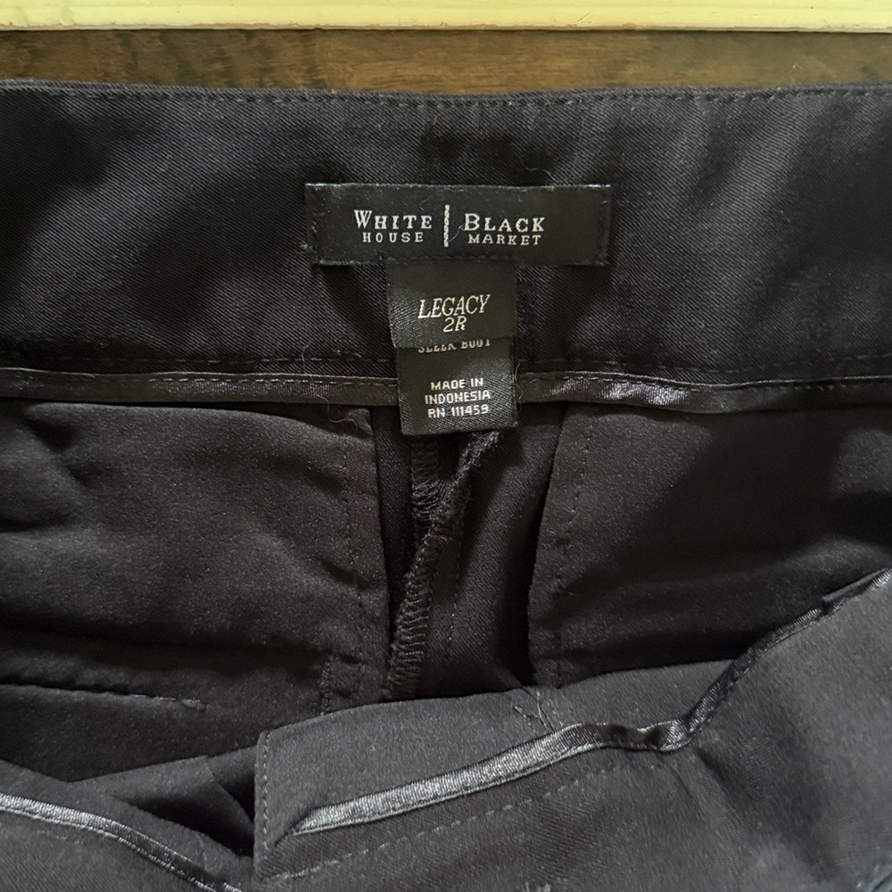 WHBM White House Black Market bootcut Black Dress Pants Women’s Size 2R - Picture 4 of 8